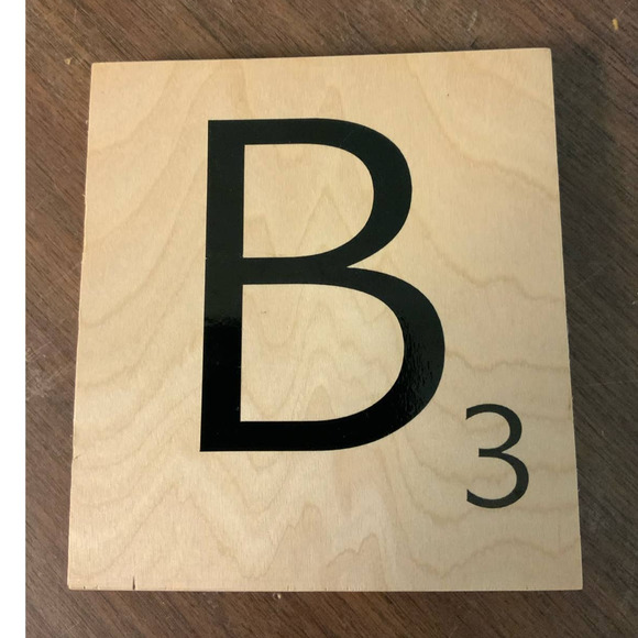 Scrabble Other - New 5" X 5.5" Scrabble Game Letter B Wooden Alphabet Tiles Craft Supply Letter